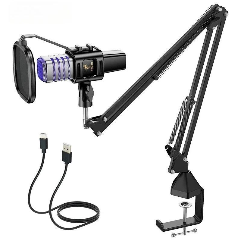 

TC30S + USB Capacitor RGB Gaming Microphone Kit with Boom Stand RGB Lighting Effect