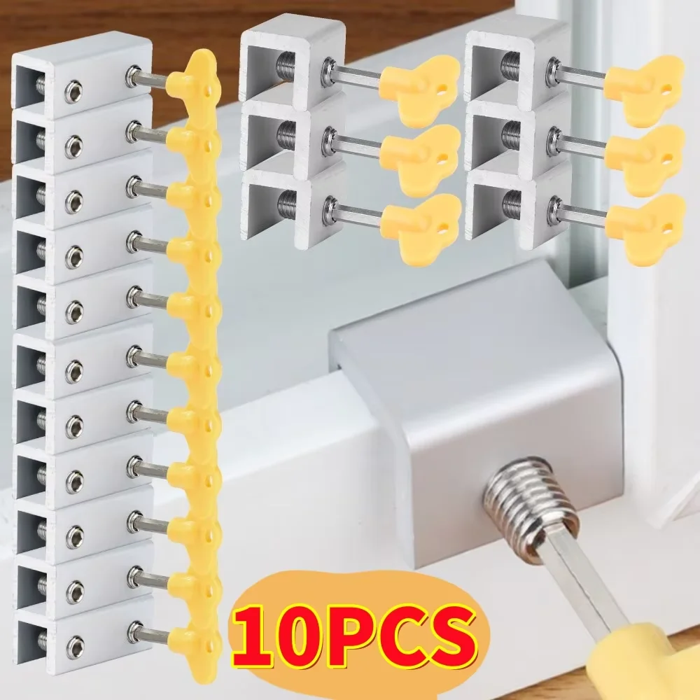 1-20PCS Adjustable Window Lock Stopper Safety Locks Restrictor for Baby Kids Non Punch Sliding Door Window Limit Lock Hardware