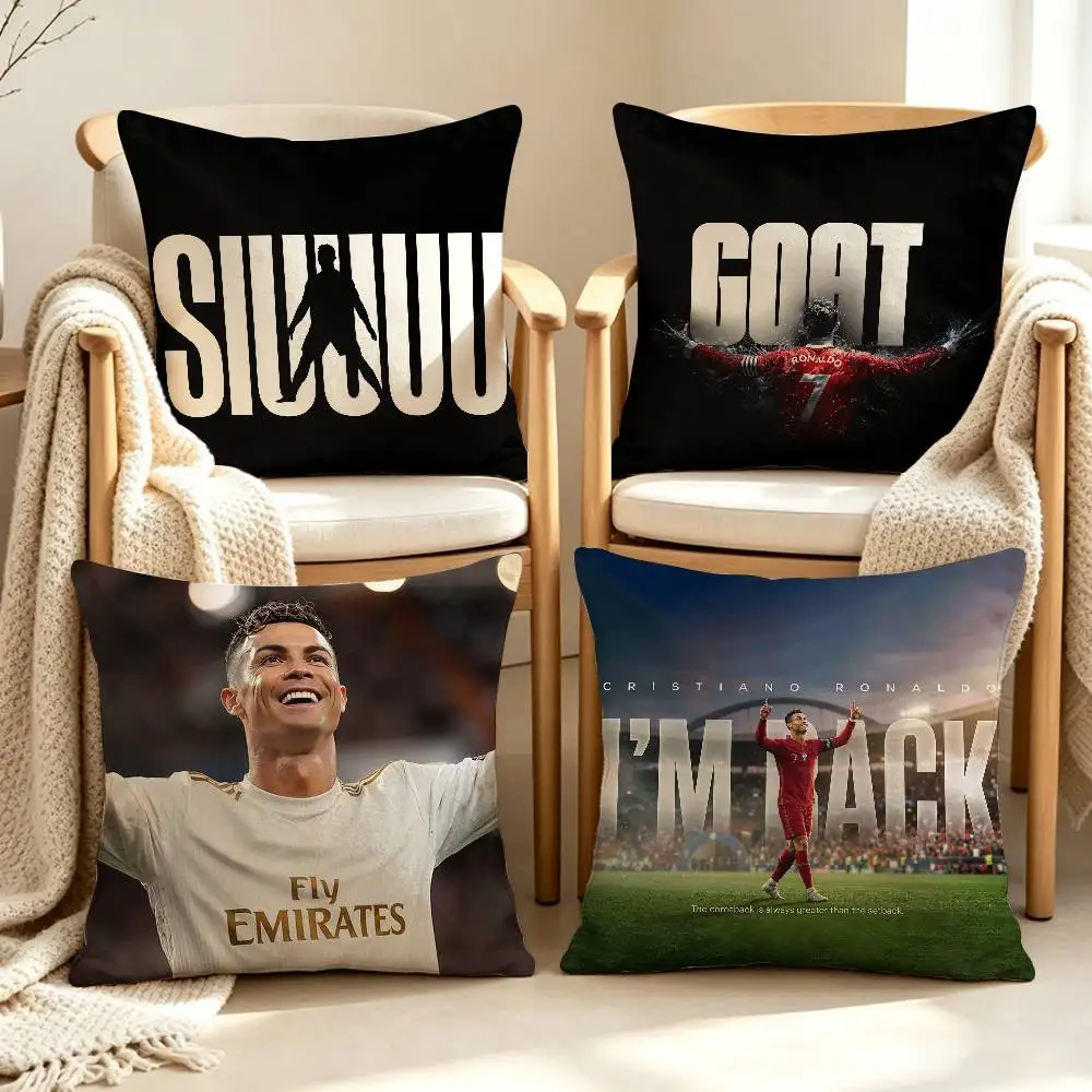 The Goat Cool C-CR7 Cristiano Ronaldo Customizable Square Cushion Cover Double Sided Print Pillow Case