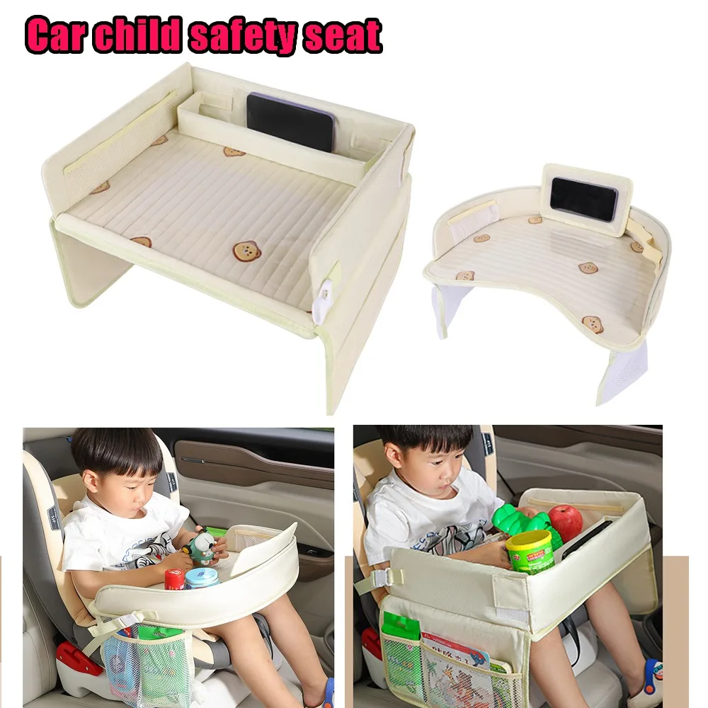 

Car Child Safety Seat Multifunctional Dining Tray Waterproof Storage Table Baby Tray Table To Protect Your Child's Journey