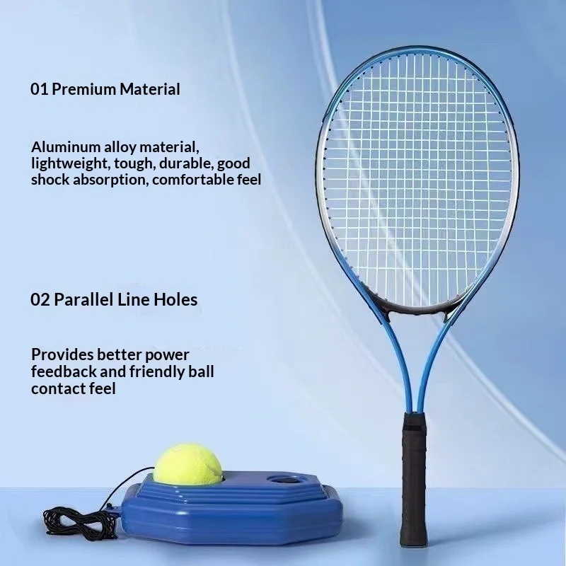 

Теннисная ракетка 27 дюймов, легкая, алюминиевая, для тренировок, детская, для юниоров, для занятий на открытом воздухе, портативная, для пляжного тенниса, падела