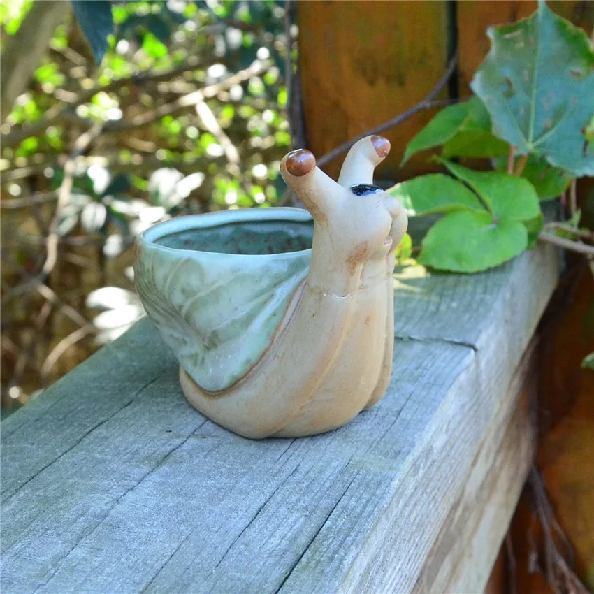 Ceramic Hedgehog Turtle Succulent Planter with Glazed Pottery Variation - Ideal for Indoor Decor and Gardening