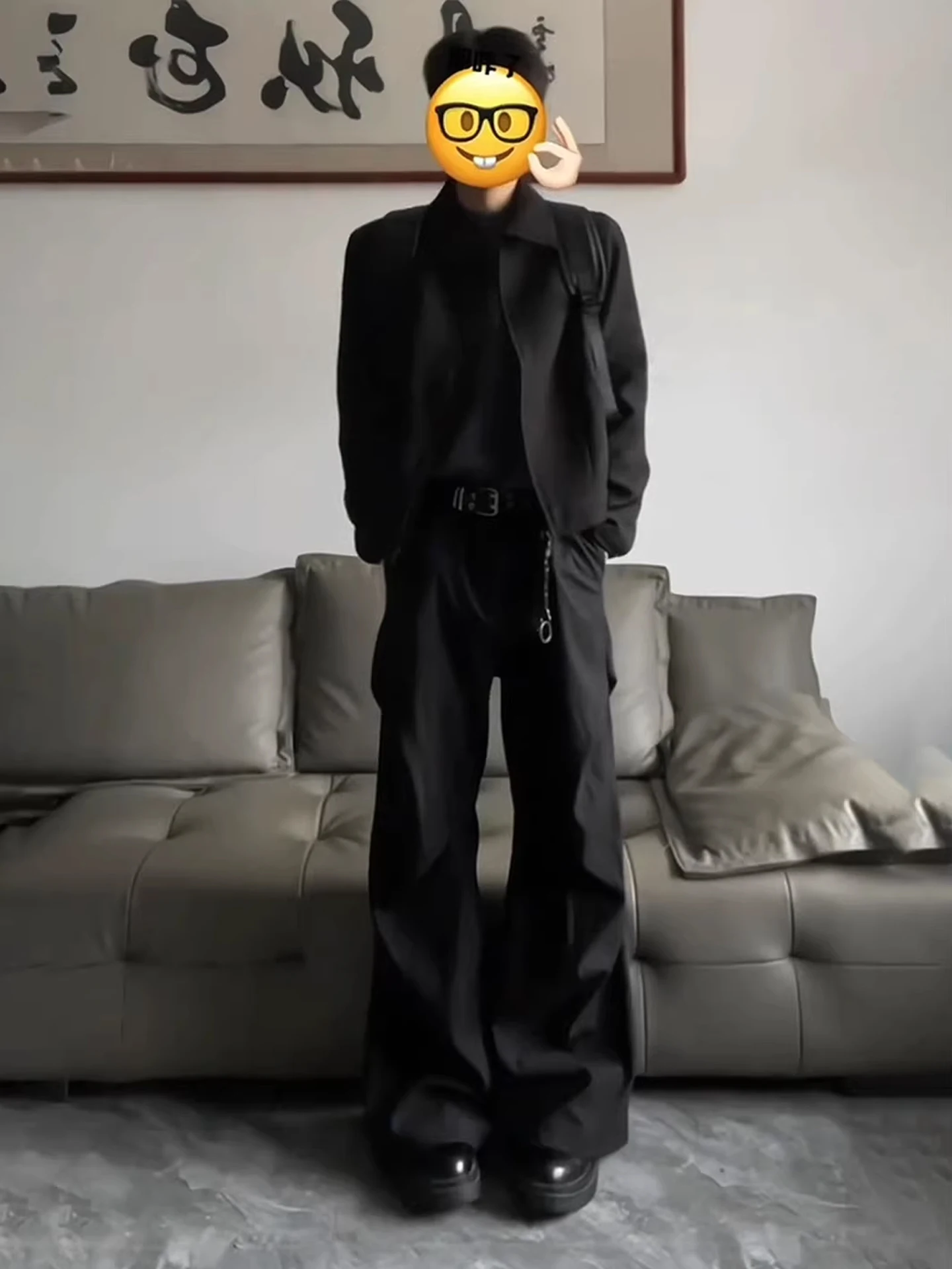 

Мужские повседневные брюки Cool Spring 2026: широкие штанины, прямой крой, модные молодежные брюки из полиэстера