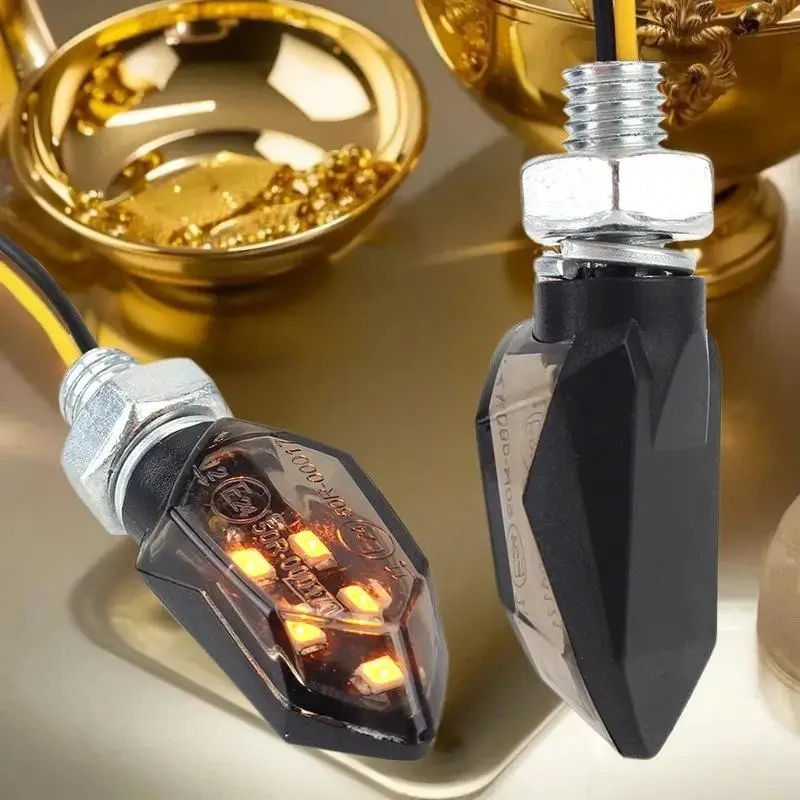 

2-4pcs Motorcycle LED Turn Signal Light: Ultra Bright, Universal Usage, Mini Sized, Amber Indicator Lights