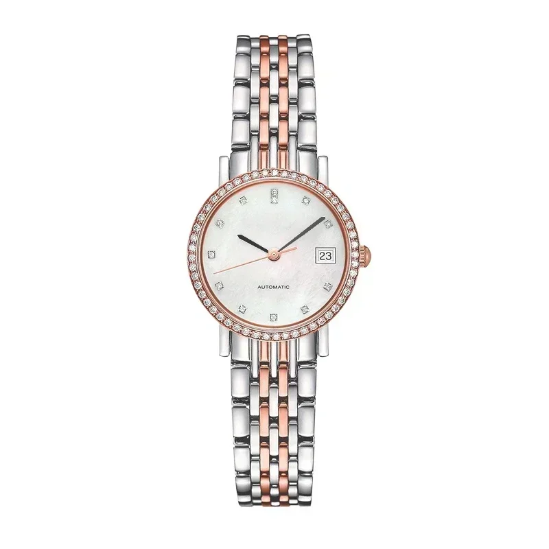 Luxury New Quartz Womens Watch Rose Gold Diamond-Inlaid Mother-In-Law Relogio Masculino