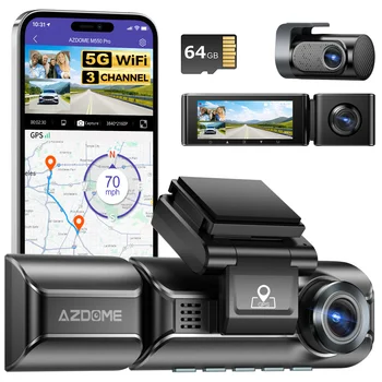 מצלמת דרך AZDOME M550 Pro 4K עם GPS