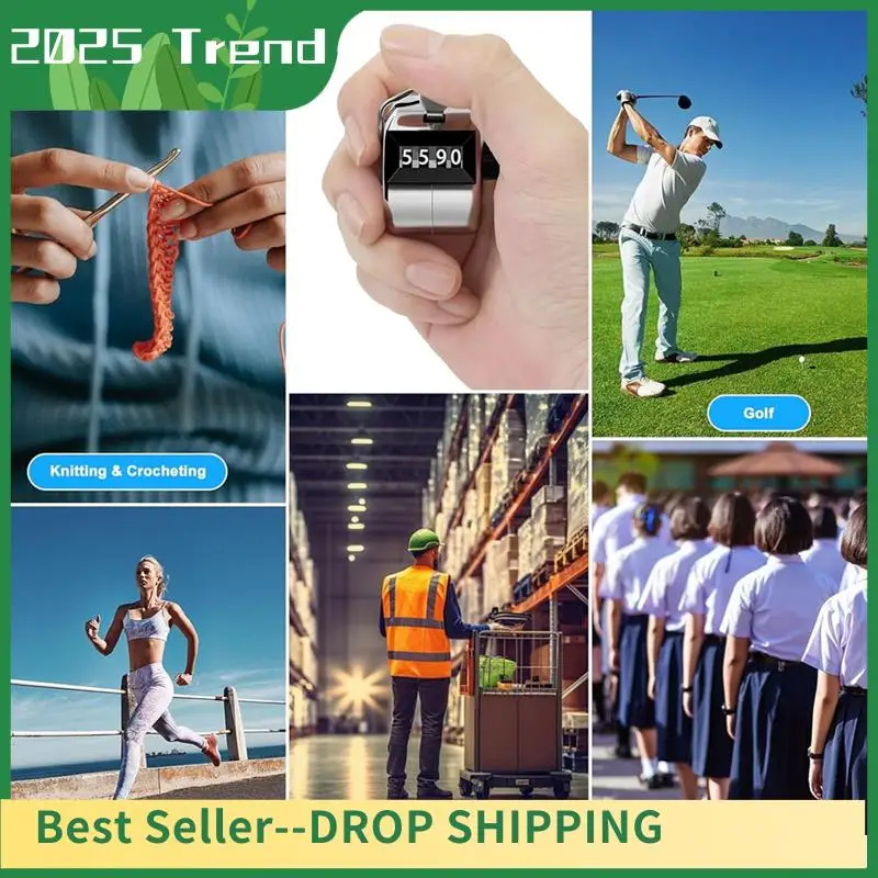 2 Pack Clicker Counter Hand Tally Counter Clicker, 4 Digit Mechanical Palm Click Counter Forcoaching, Sports Events