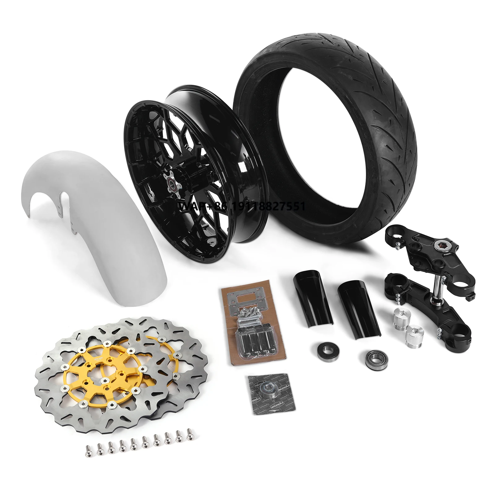 

21" Road Fat Wide Front Triple Trees Big Tire Wheel Builders Kits for Road King Glide 2014-UP