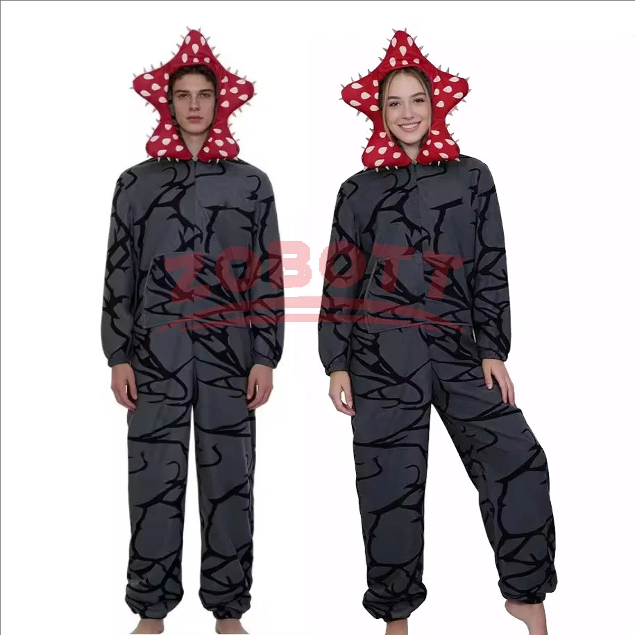 

Adult women men Fall Winter Thicken Cannibal Flower Demogorgon Cosplay Costume Comfortable Flannel Fabric Pajamas Halloween Suit