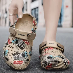 2024 Summer New Men's Slippers Outdoor Garden Clogs Male Casual Shoes Fashion Luxury Sandals Comfort Home Soft Slippers 40-45