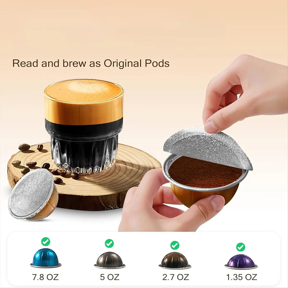 Aluminum Foil Lids for Vertuo Reusable Pods: 100 PCS Foil Seal Cover for Refill Espresso Coffee Pods