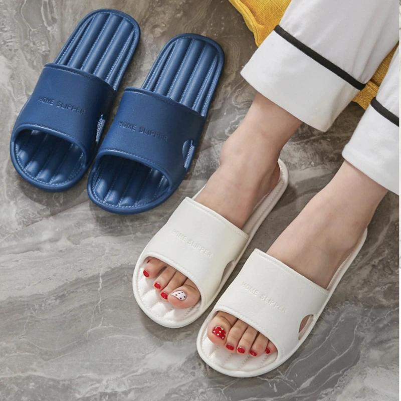 New Men Bathroom Slippers Non Slip EVA Shower Slides Sandals for Women Pool Flip Flop Indoor Home