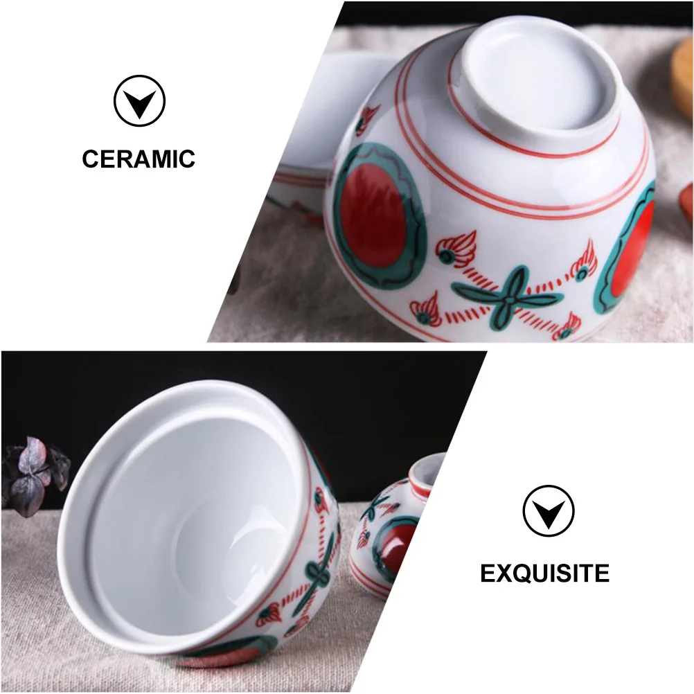 

Ceramic Bowls Set with Lid High-Quality Kitchen Supplies Attractive Soup Bowls for Friends and Family 128