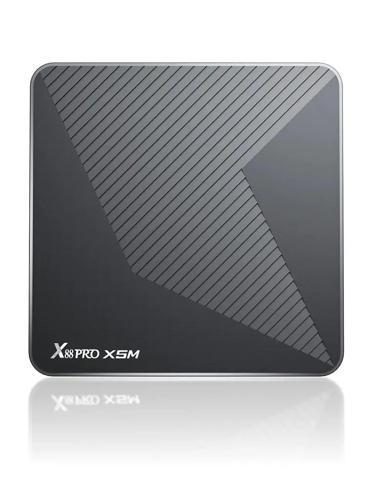 TV BOX X88 PRO X5M Android 14 Amlogic S905A Quad Core 4K LAN 1000M Dual Wifi6 BT 5.0 Télécommande vocale Lecteur multimédia Décodeur