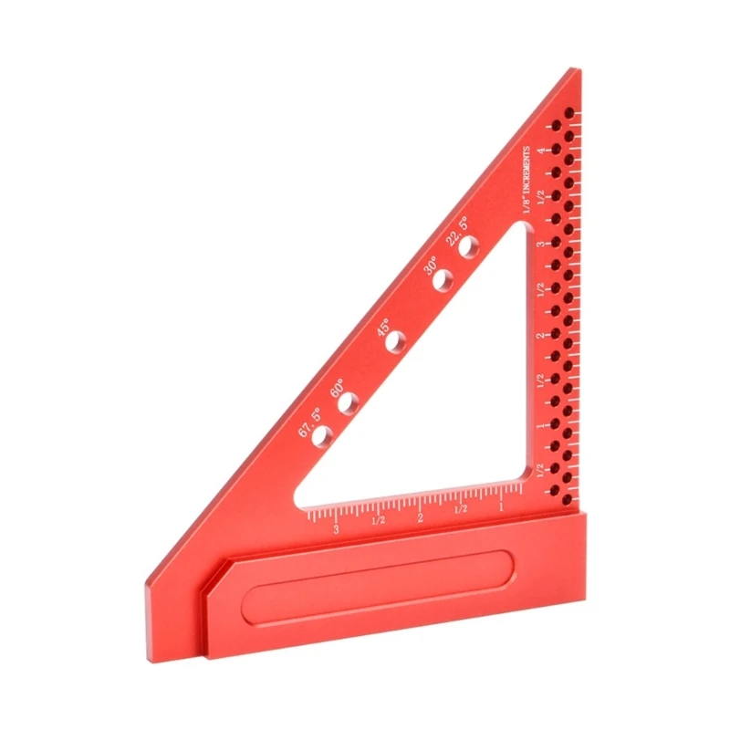 Triangle Ruler Measuring Tool Woodworking Square Protractor Measuring Ruler for Engineer