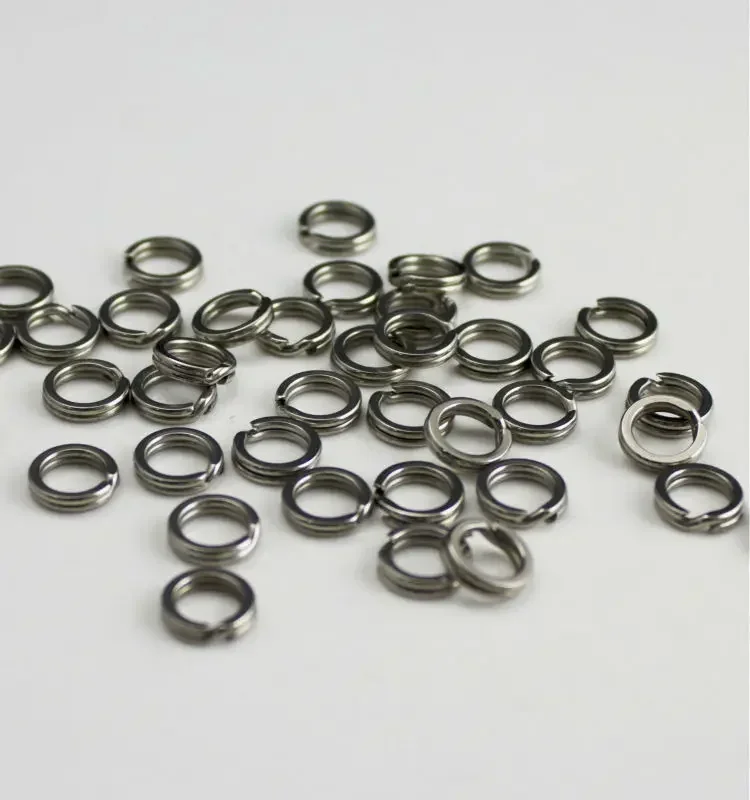 Countbass 50pcs High Duty Stainless Steel Split Ring Lure Ring for Blank Hard Bait, Fishing Accessories, Parts, Tackle Craft