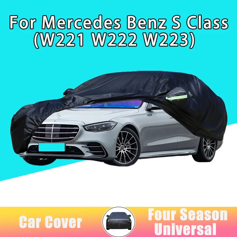 

For Mercedes Benz S Class Outdoor Protection Full Car Covers Set Sunshade Waterproof and Dustproof Exterior Accessories