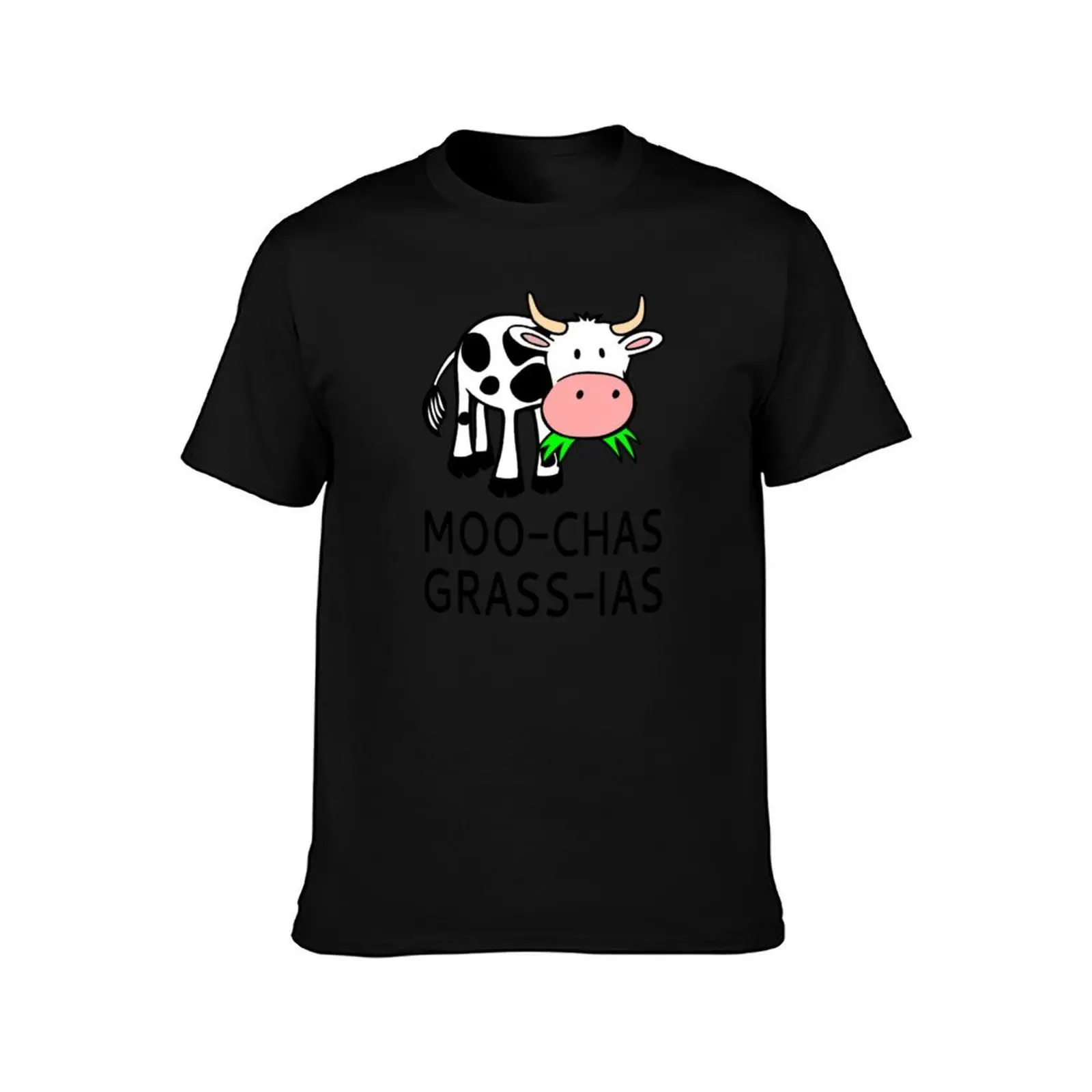 Moo-chas Grass-ias (Muchas Gracias) T-Shirt Big and Tall Short Sleeve Tee T-Shirt