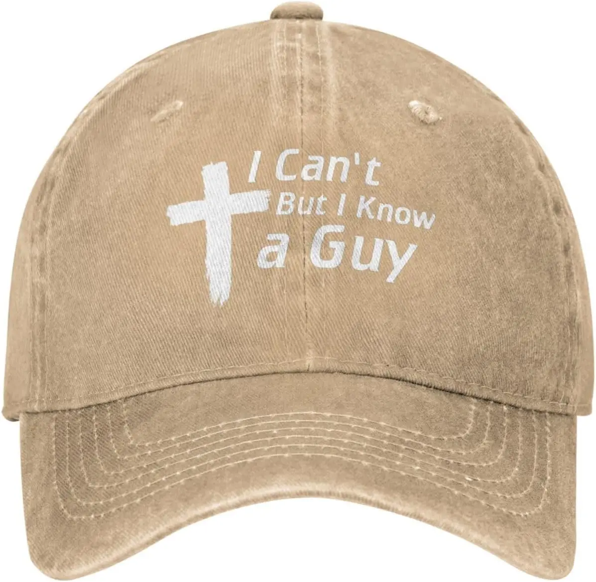 Christian Hat I Can't But Know A Guy Christian Cross Hat for Men Baseball Hats Adjustable Hats One Size