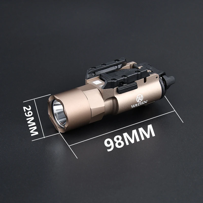 Wadsn-branco levou lanterna para rifle e airsoft rifle, luz de caça tática, 600 lumens, x300u, x300