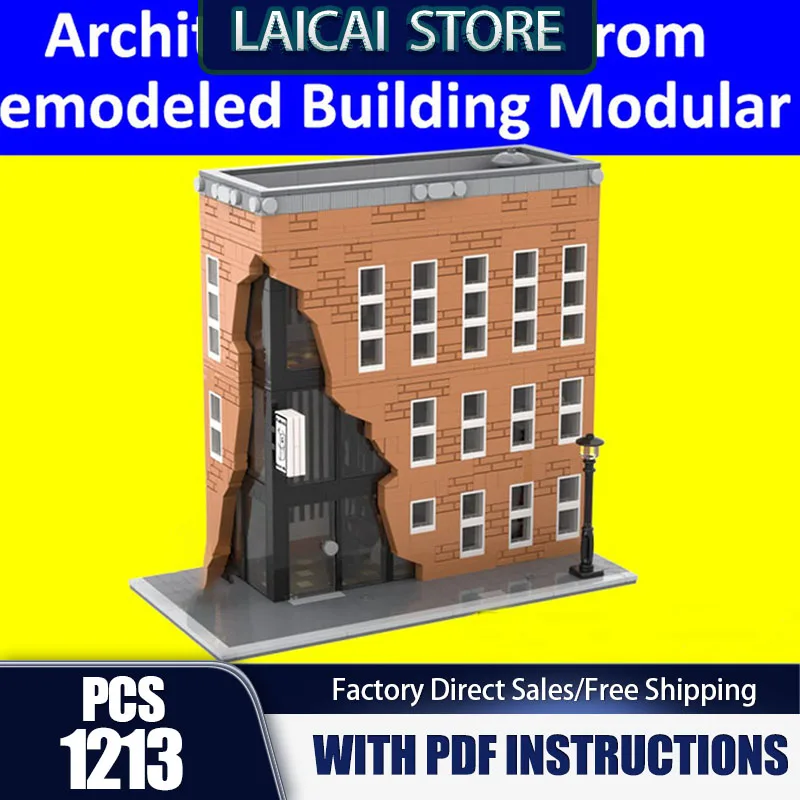 

Street View Moc Building Blocks Architectural Firm from Remodeled Technology Bricks DIY Assembly Holiday Construction Toy Gifts
