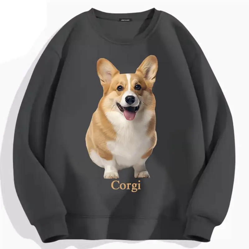 

Свободный свитшот с длинными рукавами и капюшоном для мужчин и женщин с принтом Kelpie, повседневная удобная одежда для осени и зимы