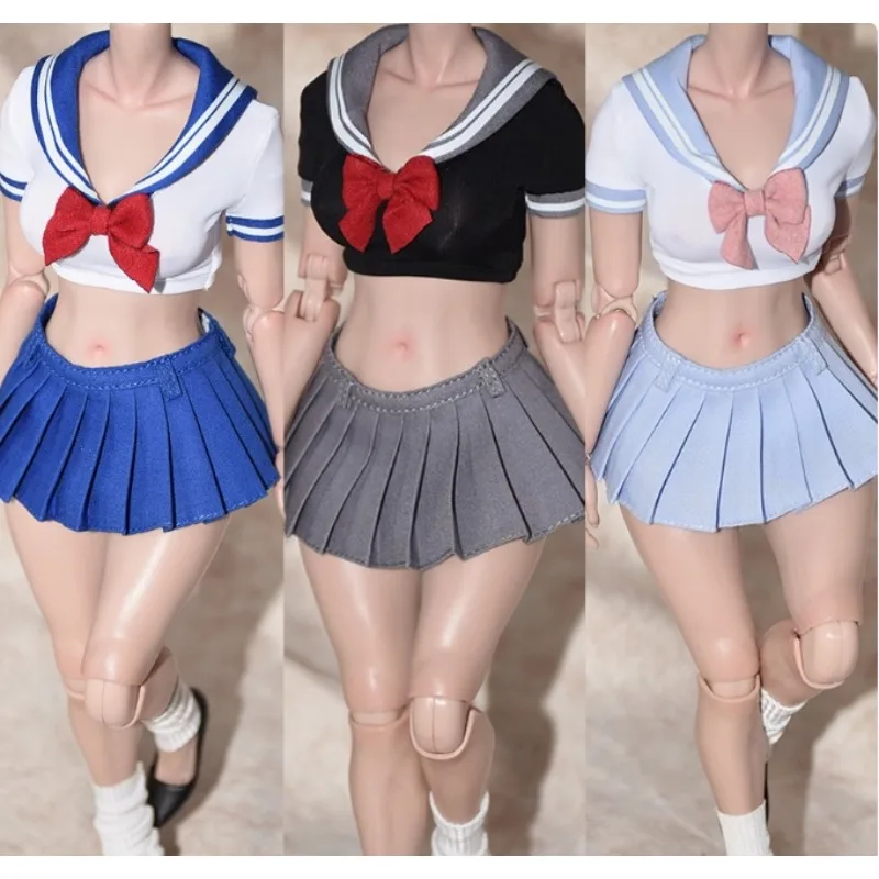 1/6 Schaal Vrouwelijke Shirt Jk Sailor Uniform Gewapende Python Patroon Rok Student Kleding voor 12 "Speelgoedfiguren Tbl AT202 Body