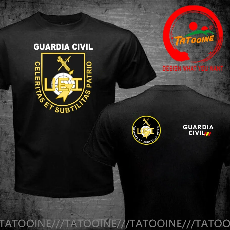 Spain Guardia Civil UEI Españ T Shirt Men Fashion Trendy Casual Clothing Stylish Tops Tee Shirt Leisure Tshirt Men's T-Shirt
