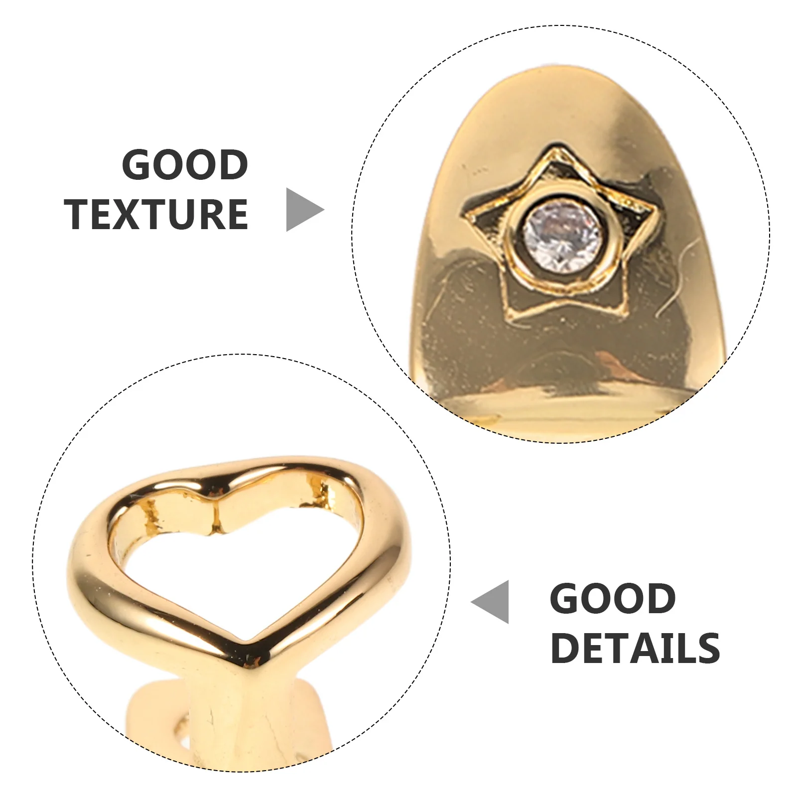 3 قطعة الذهب الهيب هوب الأسنان الشوايات قبعات الجوف مجوهرات على شكل قلب الشرير الفم شواء للحزب تأثيري اكسسوارات الرجال النساء