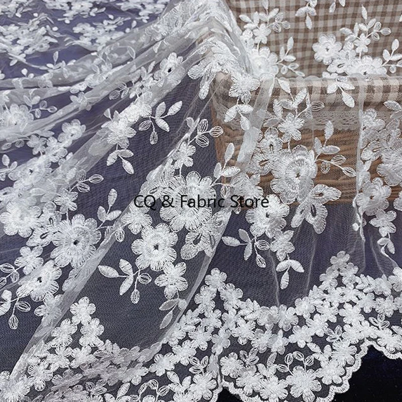

Мягкая сетка с вышивкой, цветок, тюль, кружевная ткань, платье «сделай сам», юбка, свадебная фата, марля, 1 ярд