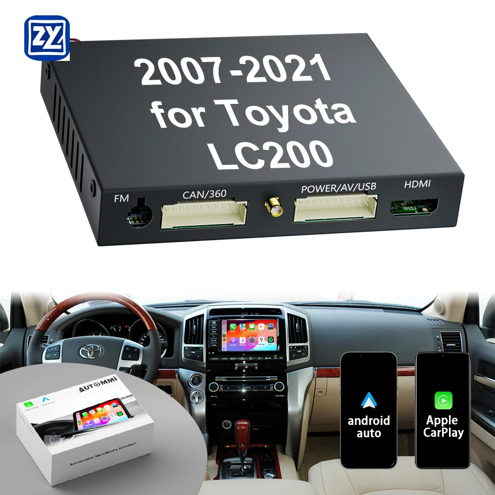 Landcruiser LC200 Auto Electronics Wireless Apple CarPlay Android Auto for 2007- 2021 LC200 Car Play Original Screen Upgrade