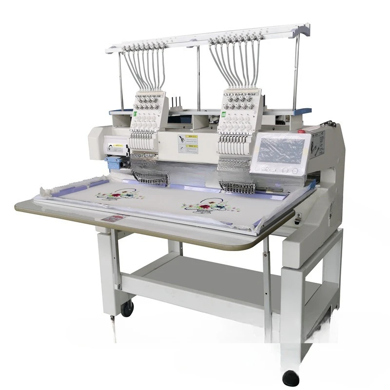 2 heads 12 needles 15 needles high-speed computer embroidery machine ready-to-wear T-shirt hat embroidery