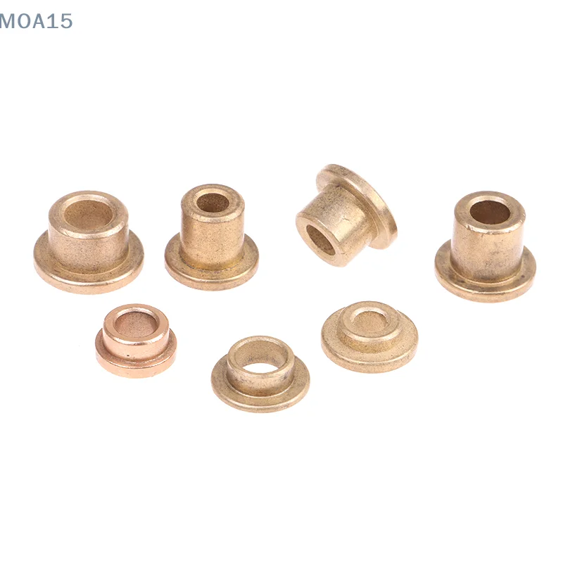 5Pcs Flanging Self-Lubricating Bearing Powder Metallurgy Oil Copper Bushing Guide Sleeve With Stepped Flange Hardware