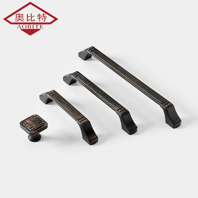 AOBT Chinese Furniture Handle Door Zinc Alloy Kitchen Cabinet And Storage Handle Bookcase Drawer Handle Knobs Handle Hardware