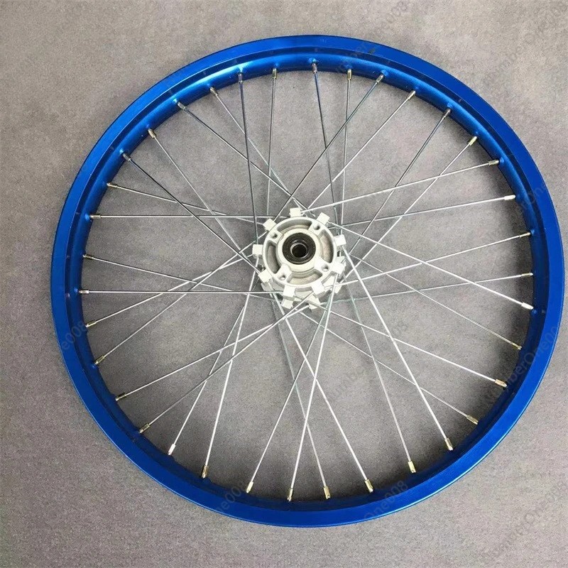 Off-road motorcycle front and rear rim assembly front 21 rear 18 steel rim with large flower tire aluminum rim hub