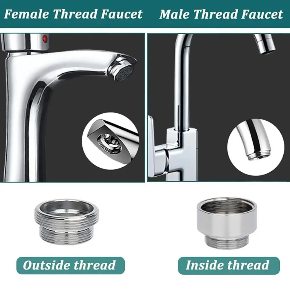 External Wire Female-Male Faucet Adapter Set Washer Connector Faucet water filter Bathroom Accessories Copper Plumbing fittings