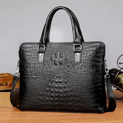 Man PU Leather Briefcase Shoulder Handbag Messenger Laptop Bag 13.3,14,15.4 Inch, Waterproof Case For Macbook Air Pro Noteboook