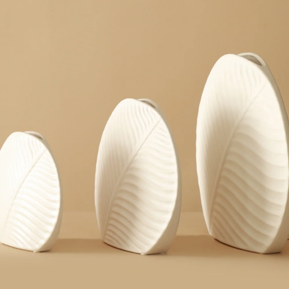 

Ceramic Vase Decor Vase Ornament Good Gift Choice Elegant Design Fresh Bouquets Silk Flowers Home Decoration White S Size