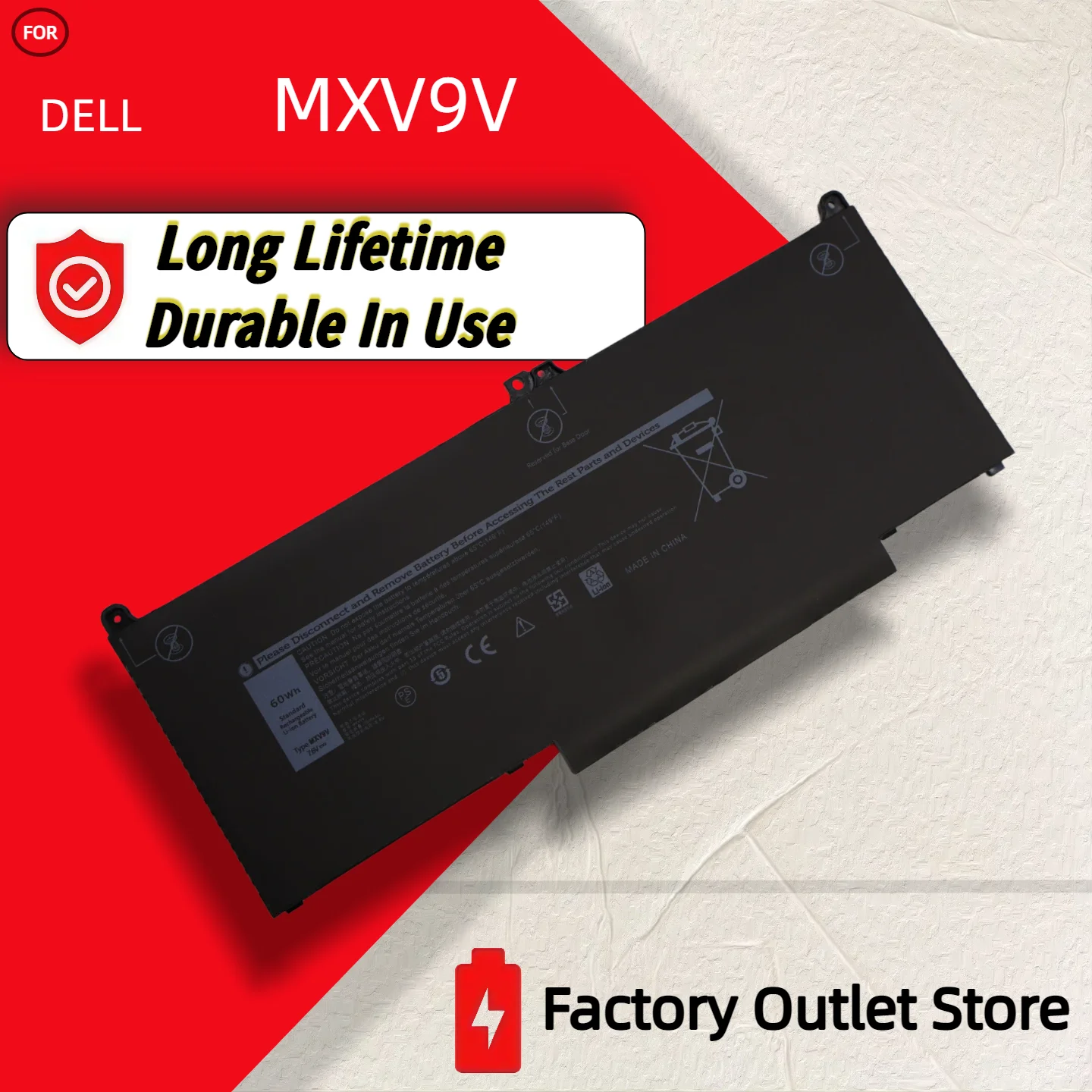 Wholesale And Retail❗❗❗ 60Wh Battery MXV9V For Dell Latitude 13 5300/5310 2-in-1 Series 7300/7400 Series 13 5300/5310 Series