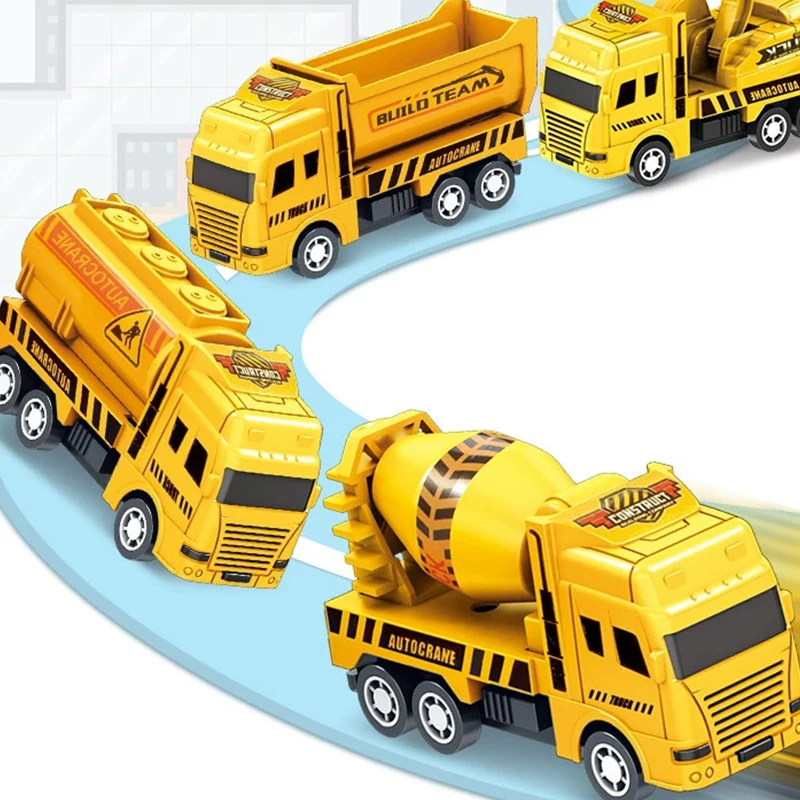 Kids Toys Car Inertia Sanitation Truck Models Pull Back Engineering Vehicle Fire Engine Boys Toys For Children Gift