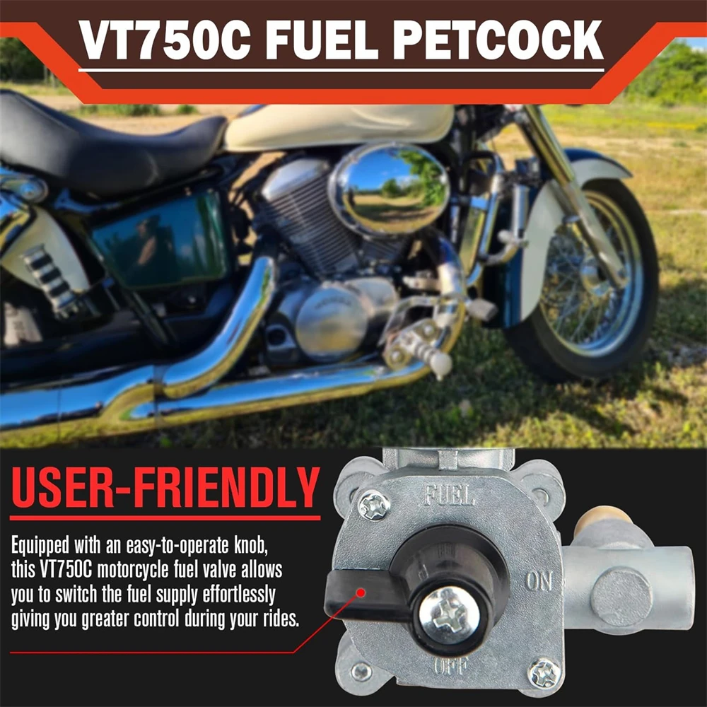 

Fuel Petcock Valve Gas Tank Switch for Honda Shadow Aero VT750CA VT750C2 VT750C2F 2007-2009 replace 16950-MEG-023
