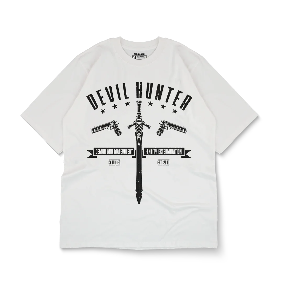 DMC Dante Print T-Shirt Game Devil May Cry Tee Women Men Oversized Y2k Heavy Cotton High Quality Harajuku Female Male Clothing