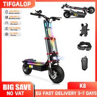 TIFGALOP K8 Electric Scooter 5600W Dual Motor, 60V38Ah Battery, E-Scooter, 12-Inch Street Tires, Seat, Electric Foldable Scooter
