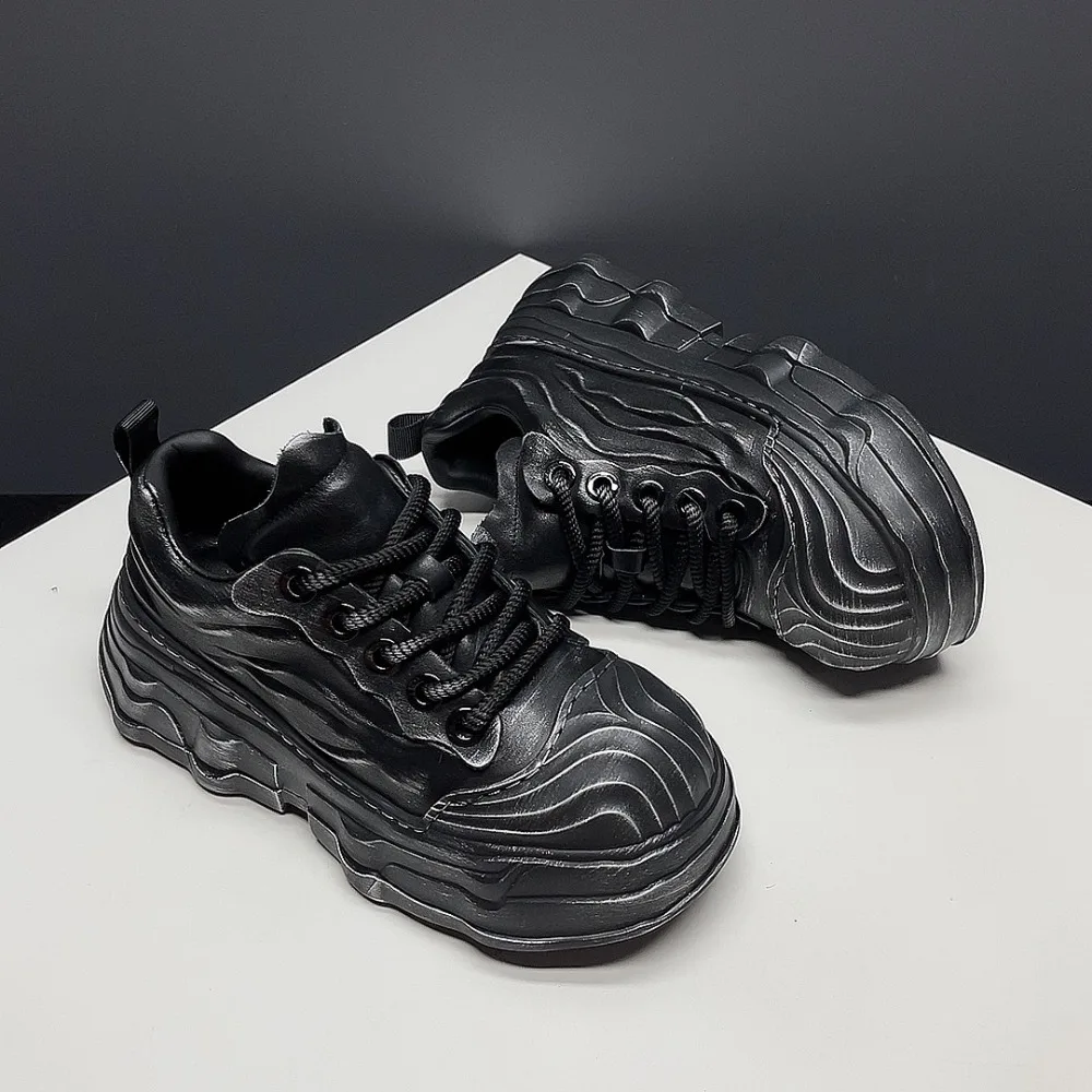 Retro Cowhide Leather Men's Sneaker Designer Shell Toe Stripe Genuine Leather Luxury Man Shoes Foamed Rubber Lightweight Tenis