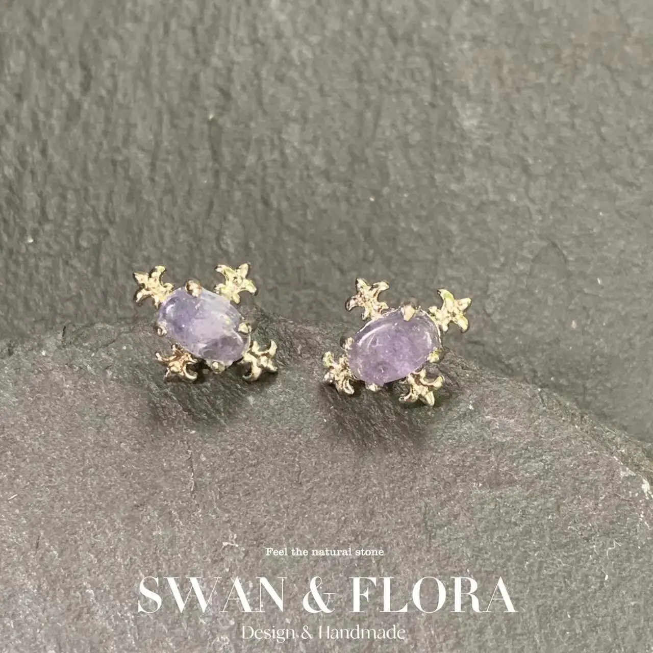 

MM Natural Tanzanite Stud Earrings For Women Real 925 Sterling Silver Vintage Femme Gift Prevent Allergy Fine Jewelry