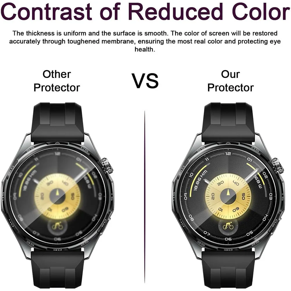 BEHUA Film Pelindung HD Lembut untuk Jam Tangan Huawei GT6 GT6 Pro Jam Tangan Pintar Penutup Pelindung Layar Film Hidrogel Bukan Aksesori Kaca