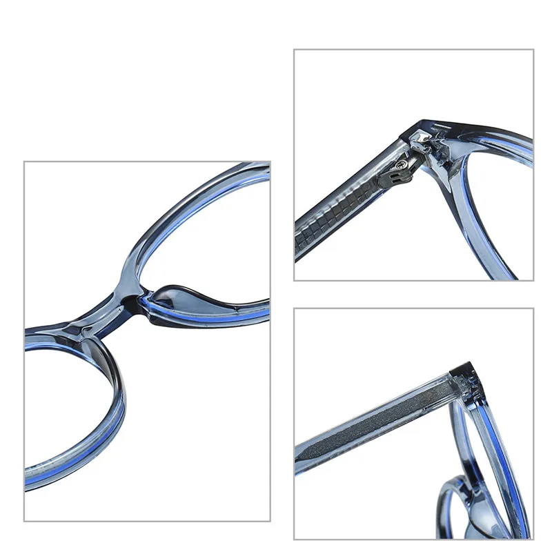2025 New High Quality Oval Plate Glasses for Men Women Anti Blue Light Photochromic Reading Glasses Diopter 0 +0.5 +1.0 TO +6.0