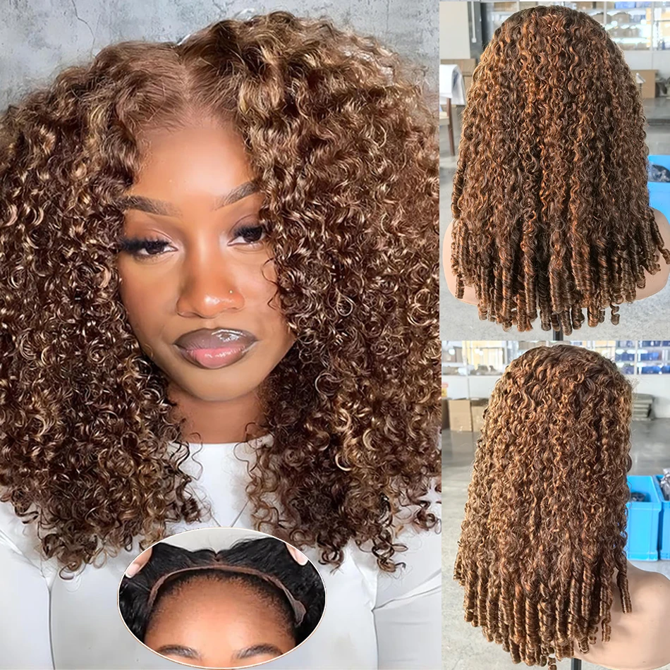 

250% Density Burmese Curly Human Hair Wig With Spiral End 5X5 HD Lace Closure Wigs for Black Women Pre Plucked with Baby Hair