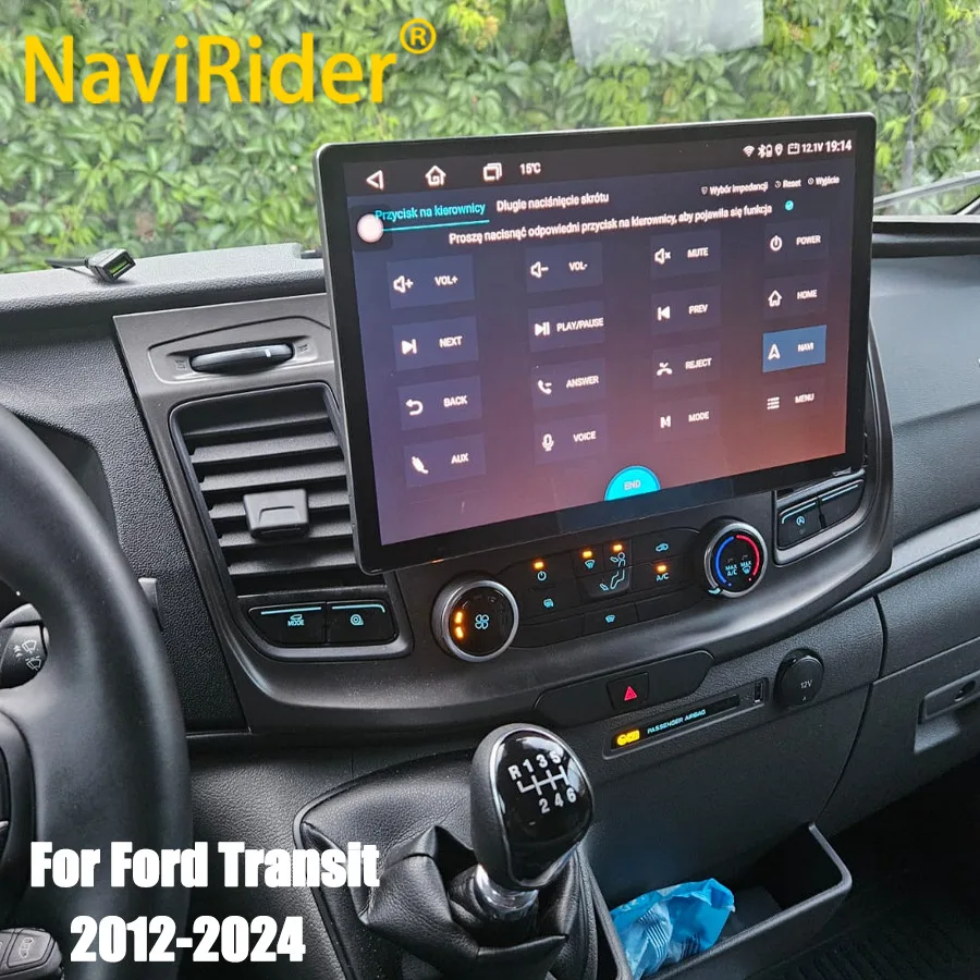 Voor Ford Transit MK-9/Custom 2012-2024 256 GB Apple Draadloze Carplay Android Auto Android 15 Auto stereo Radio GPS Wifi Head Unit