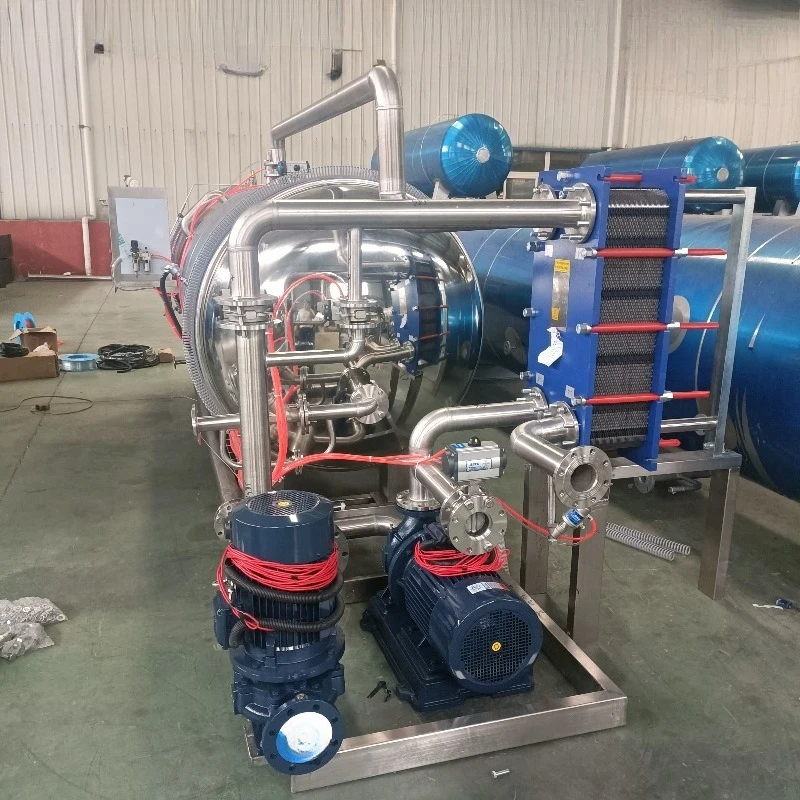 Automatic Water Spray Retort Sterilizer Glass Bottle Jar Tin Can Tuna Fish Food Processing Equipment OEM Customized